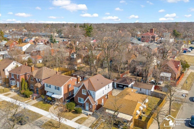 drone / aerial view featuring a residential view