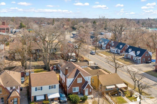 birds eye view of property featuring a residential view