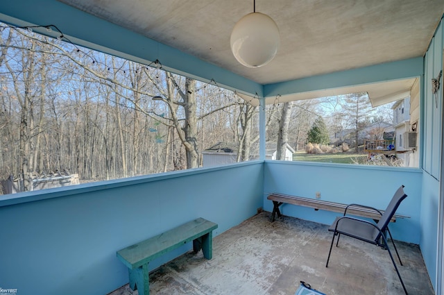 view of sunroom