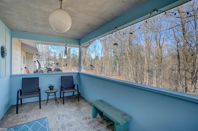 view of sunroom