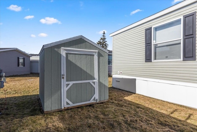 view of shed