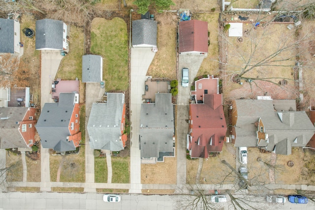 bird's eye view featuring a residential view