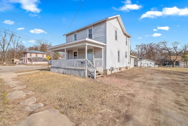 exterior space featuring a porch