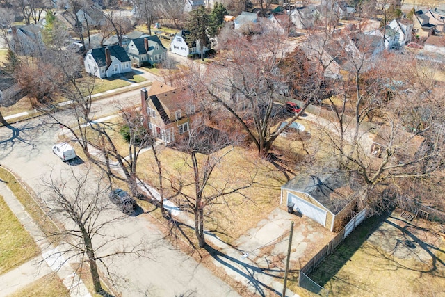 bird's eye view featuring a residential view