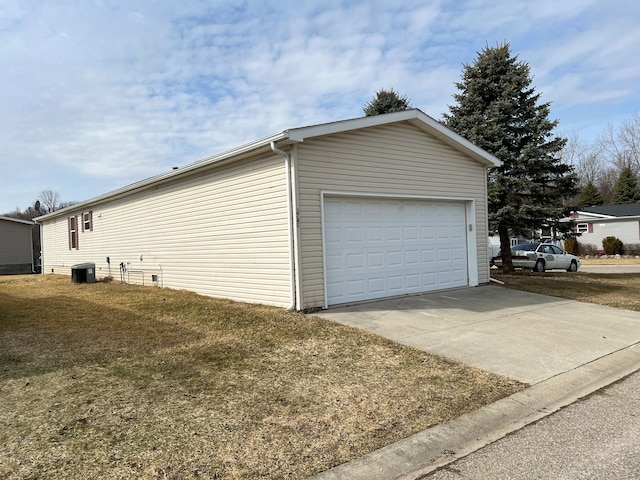 view of side of property with cooling unit