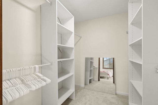 spacious closet with carpet floors