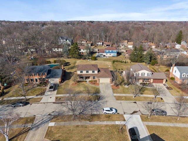 bird's eye view featuring a residential view