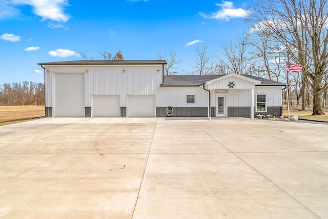 exterior space with a garage and driveway