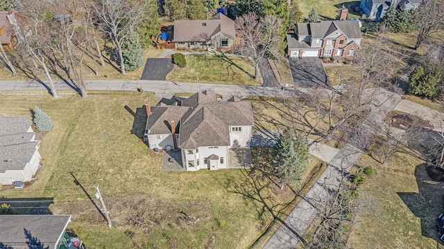 drone / aerial view with a residential view