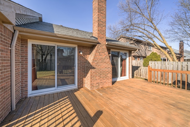 deck with fence