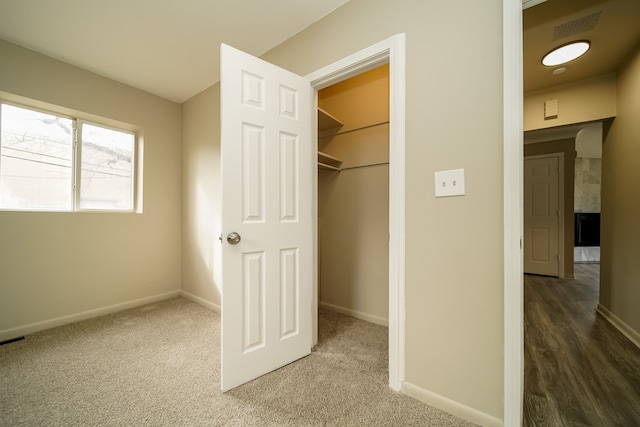 closet with visible vents