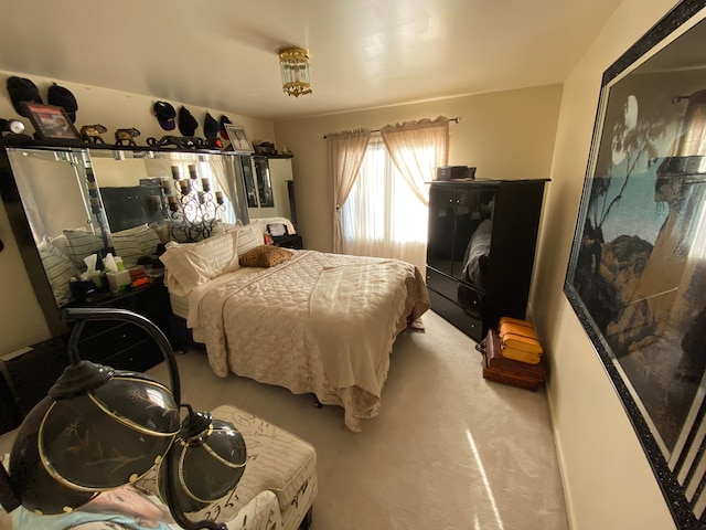 bedroom featuring carpet flooring