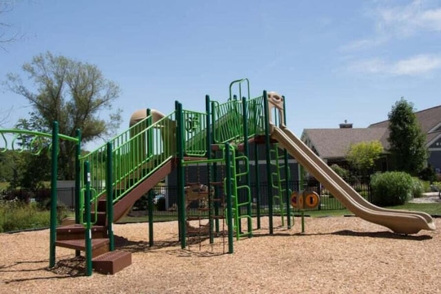 view of community jungle gym