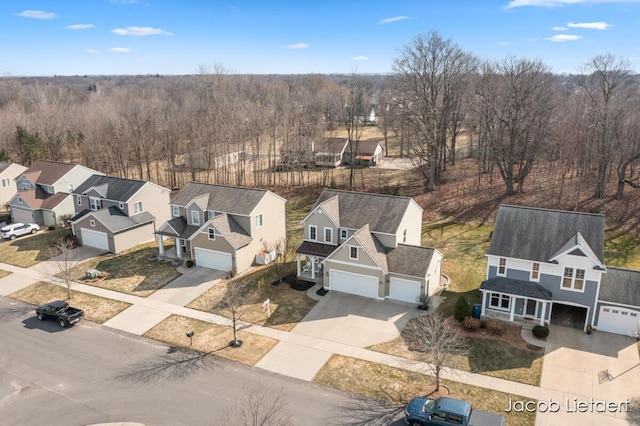 aerial view featuring a residential view