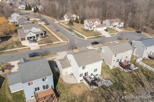 drone / aerial view featuring a residential view