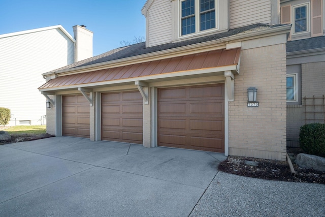 garage with driveway