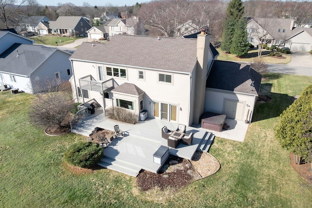 drone / aerial view featuring a residential view