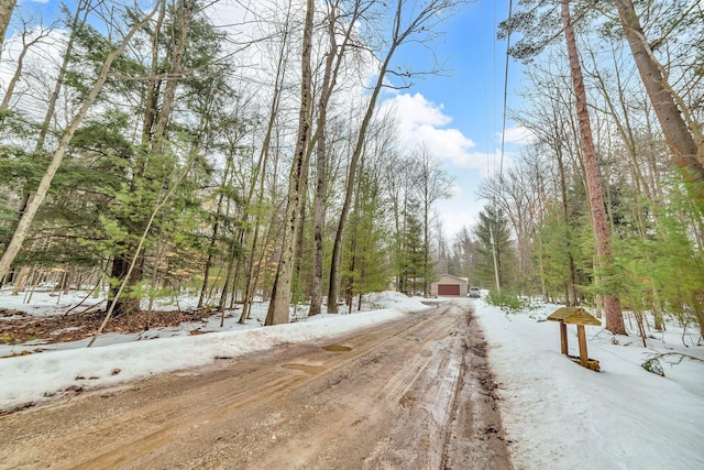 view of street featuring driveway