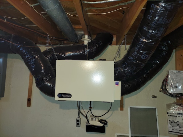 utility room with crawl space