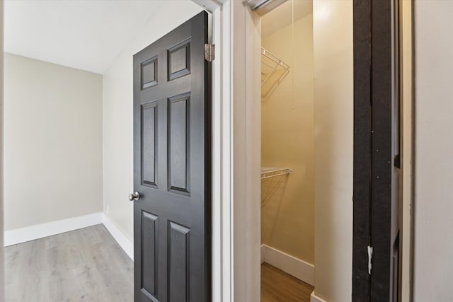 interior space featuring wood finished floors