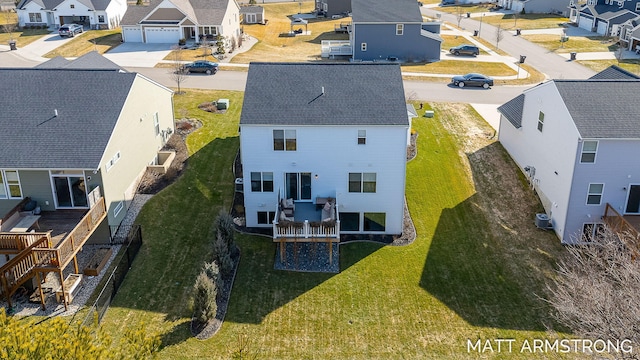 drone / aerial view featuring a residential view