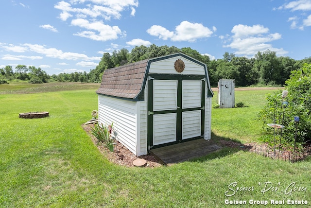 view of shed