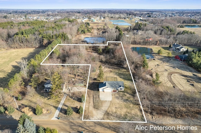 bird's eye view featuring a rural view