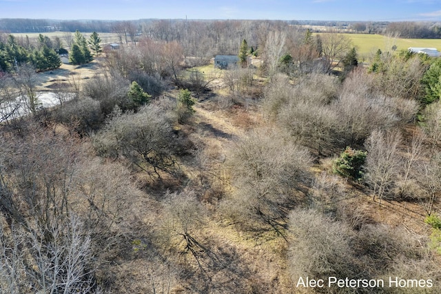 aerial view featuring a rural view