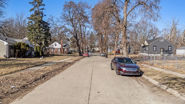 view of road featuring curbs and sidewalks