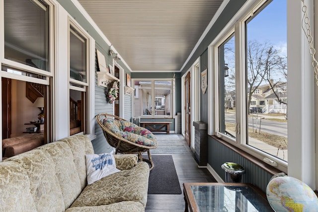 view of sunroom