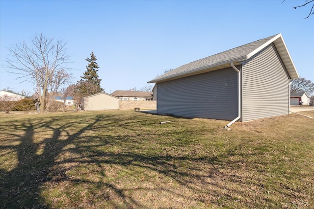 exterior space with a lawn