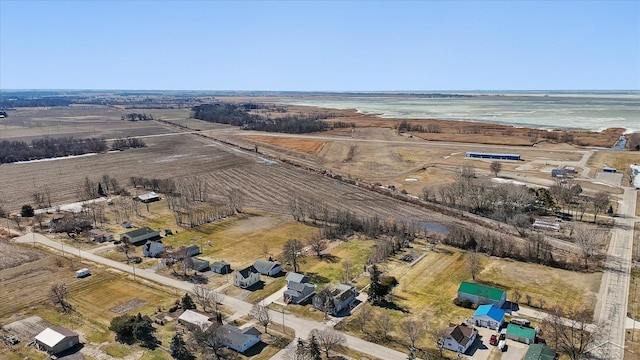 aerial view with a rural view