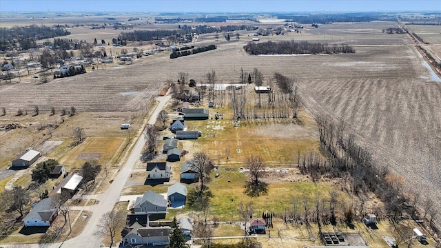 drone / aerial view with a rural view