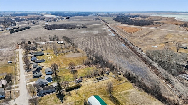 aerial view with a rural view