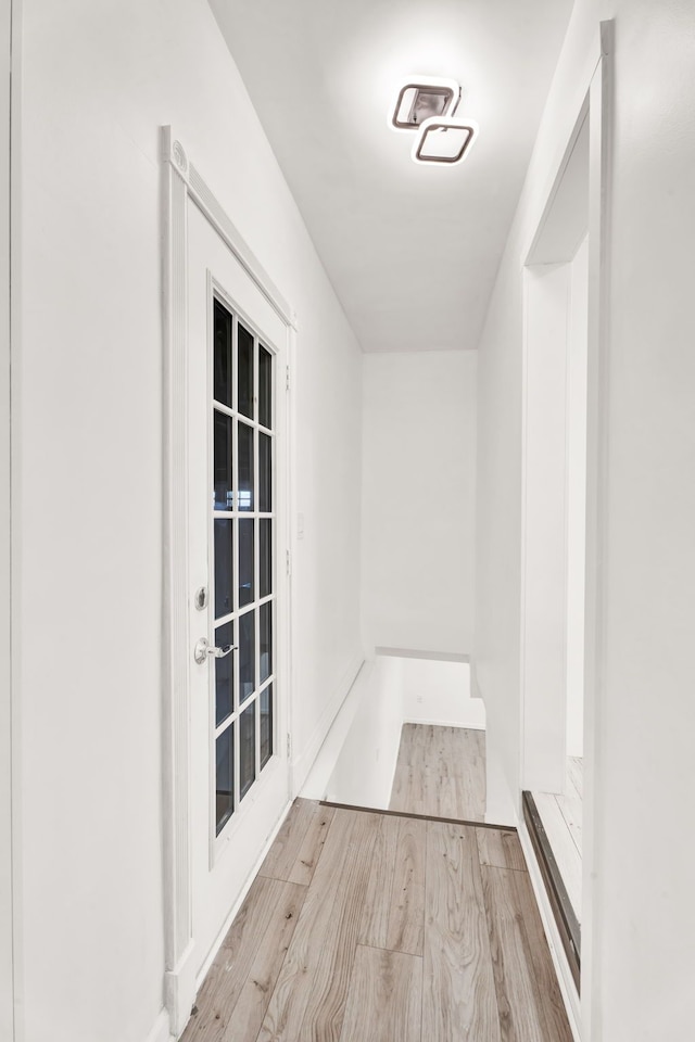 interior space with wood finished floors