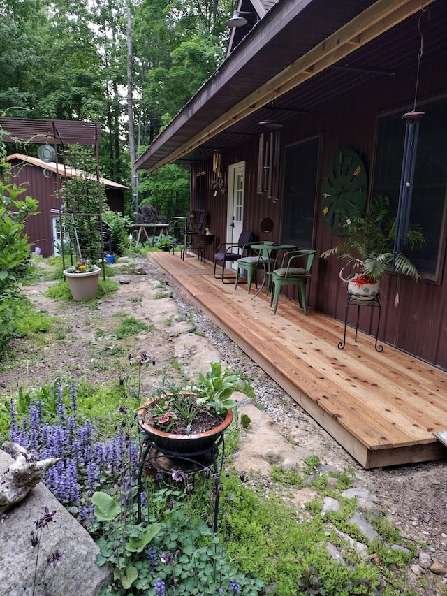 view of wooden terrace