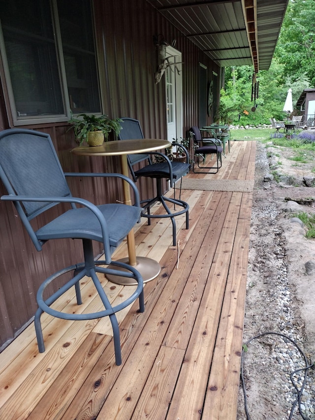 view of wooden deck