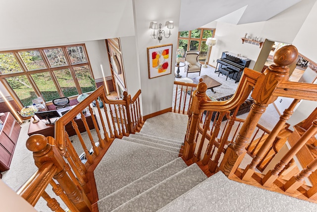 view of stairway