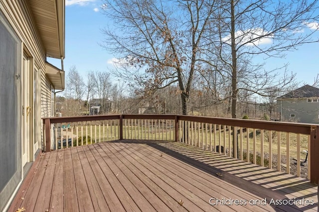 view of wooden deck