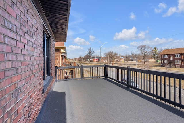 balcony with a residential view