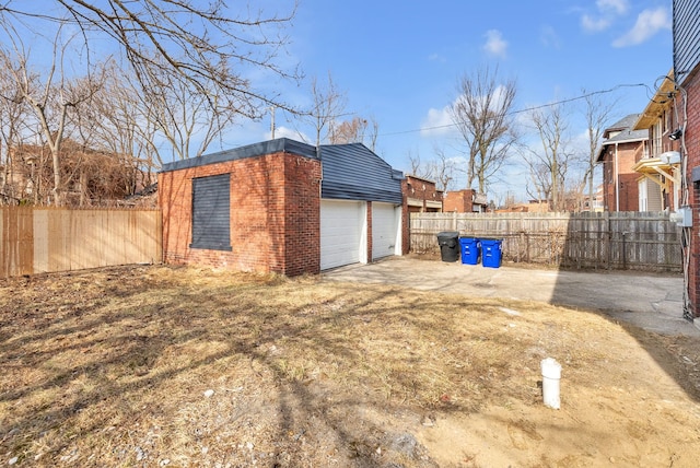 exterior space featuring fence