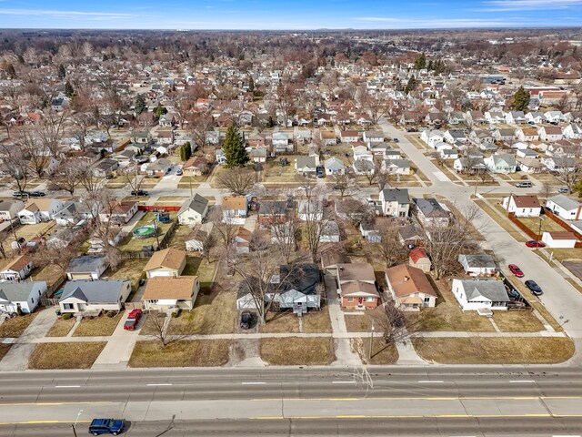 drone / aerial view with a residential view