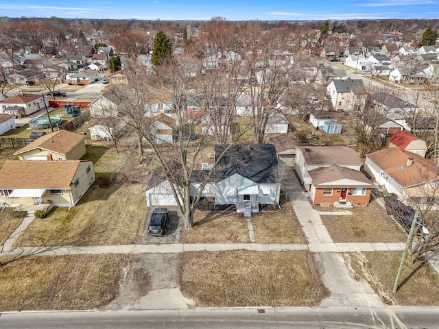 bird's eye view with a residential view