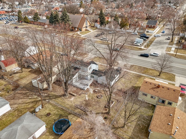 bird's eye view with a residential view