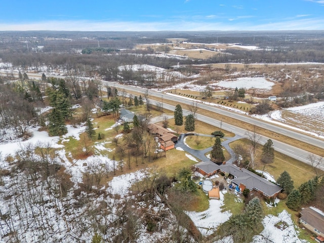 view of snowy aerial view