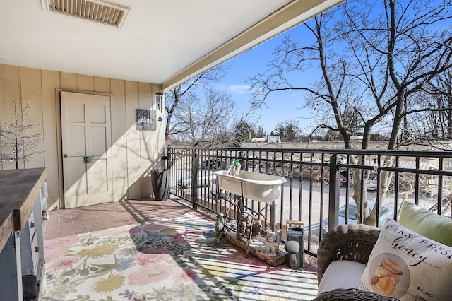 balcony with visible vents