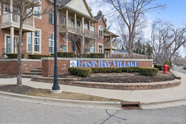 view of community sign