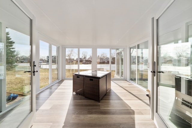 view of sunroom