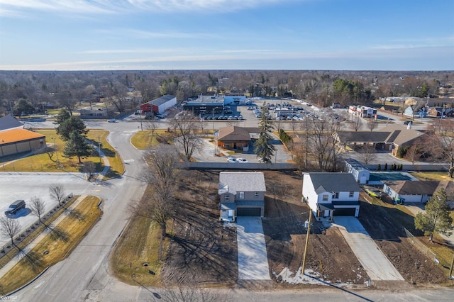 aerial view featuring a residential view