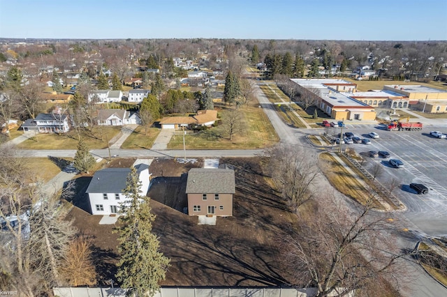 aerial view featuring a residential view